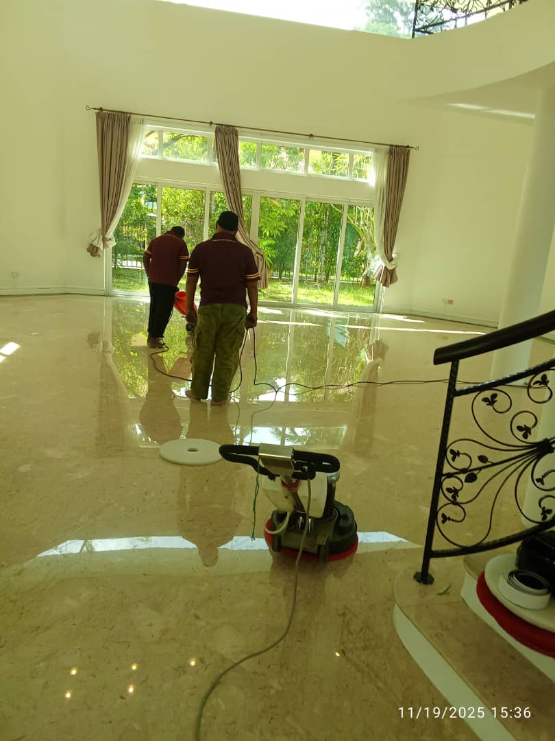 Avalon professional marble floor polishing service in Singapore luxury home